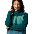 Encima Fleece Pullover - Women's - Deep Ocean and Firefly