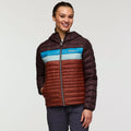 Fuego Down Hooded Jacket - Coffee and Rusty
