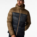 Fuego Max Down Hooded Jacket - Men's - Dune Charcoal and Black