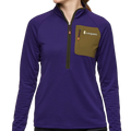 Otero Fleece Half-Zip Pullover Black Violet