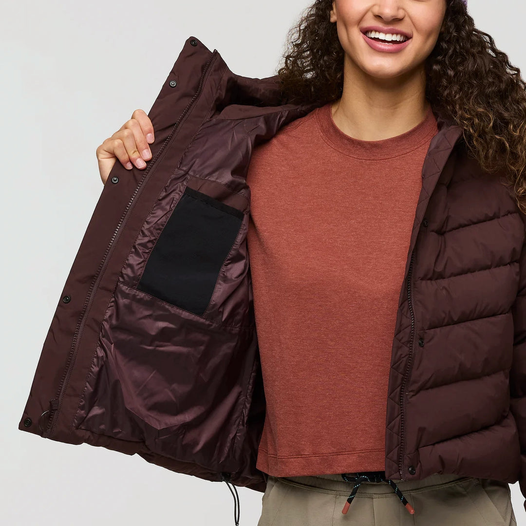 Alivio Down Crop Jacket Coffee 3