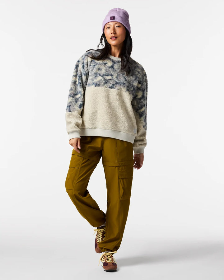 Amigazo Fleece Crew - Women's - Brush Clouds Slate and Mineral thumbnail 1