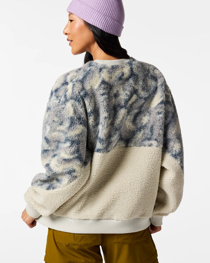 Amigazo Fleece Crew - Women's - Brush Clouds Slate and Mineral thumbnail 2