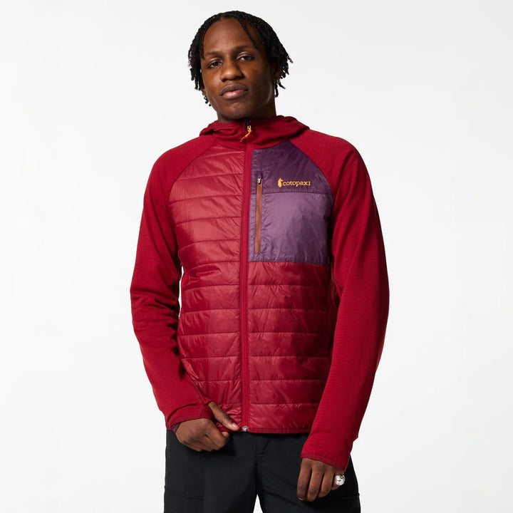 Acodo Hybrid Hooded Jacket - Men's - Crimson thumbnail