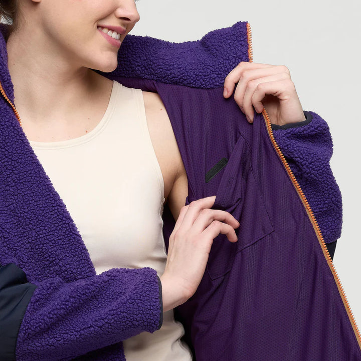 Bacano Fleece Jacket - Black Violet and Carbon thumbnail 2