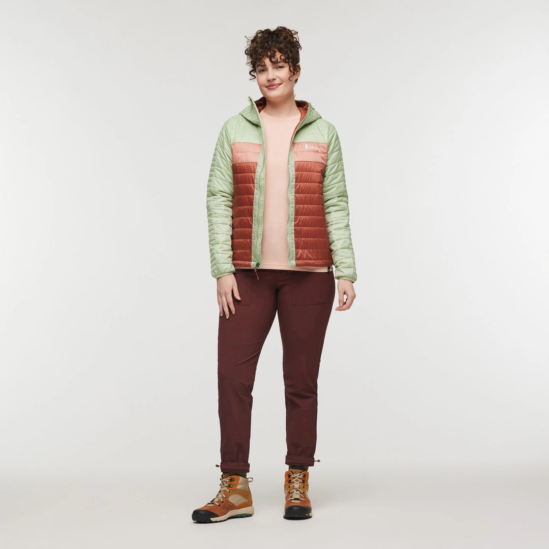Capa Insulated Hooded Jacket Green Tea Faded Brick 1