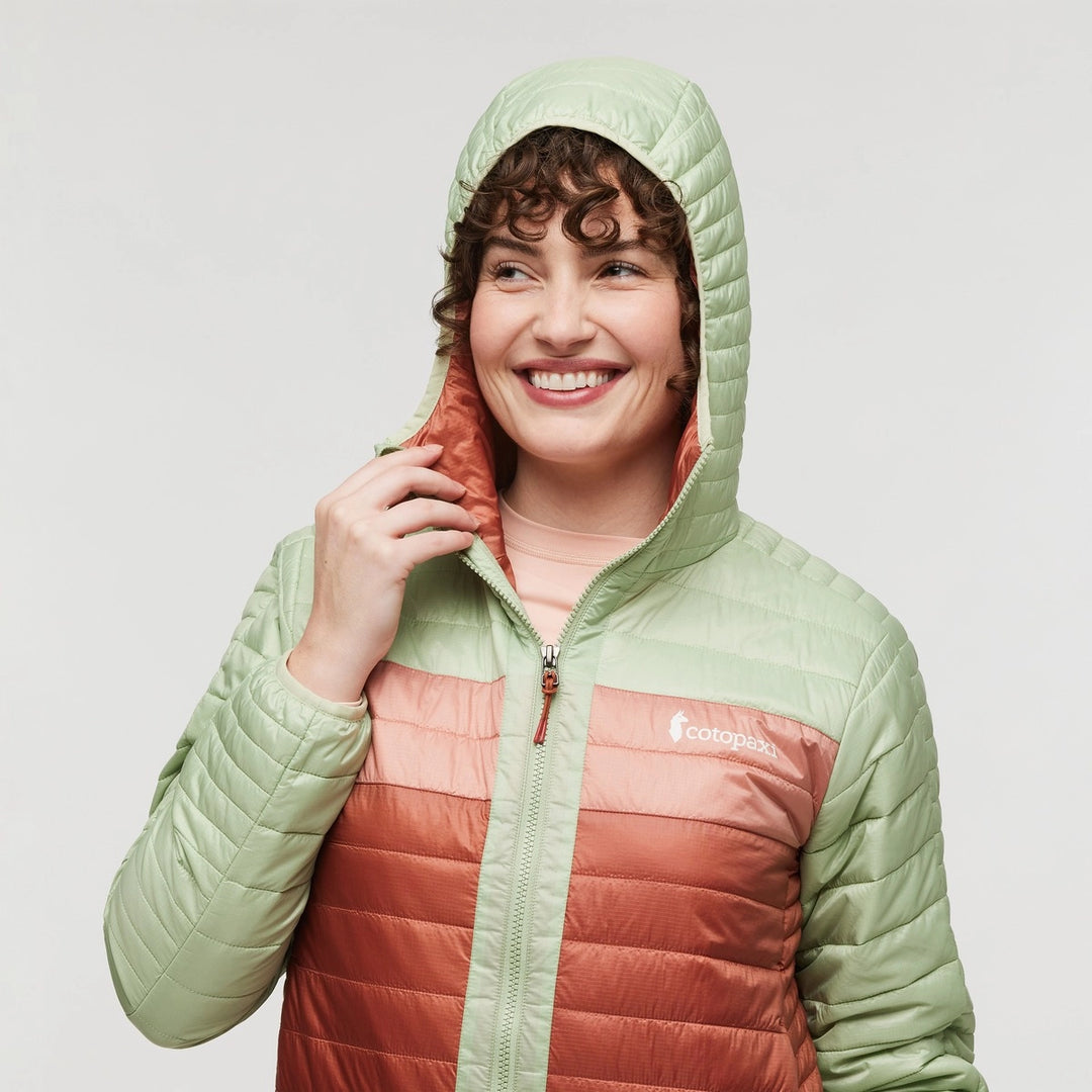 Capa Insulated Hooded Jacket Green Tea Faded Brick 4