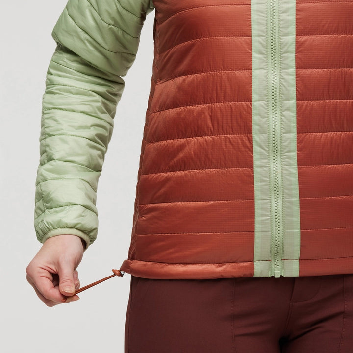 Capa Insulated Hooded Jacket Green Tea Faded Brick thumbnail 6