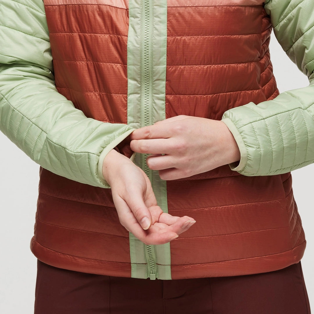Capa Insulated Hooded Jacket Green Tea Faded Brick 7