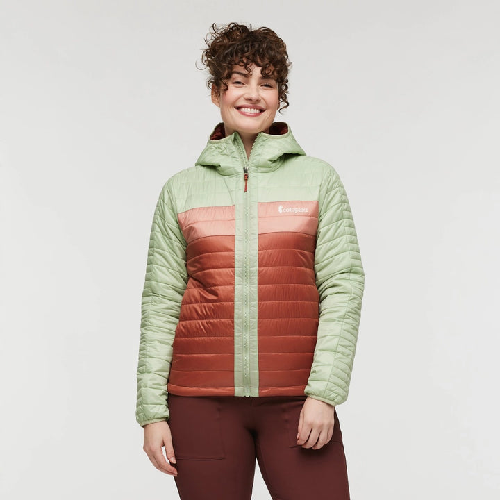 Capa Insulated Hooded Jacket Green Tea Faded Brick thumbnail