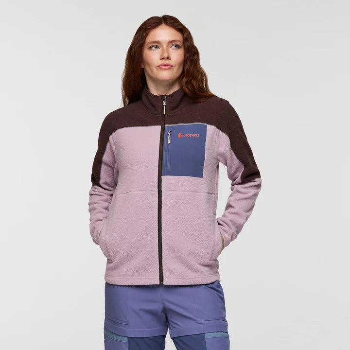 Abrazo Fleece Full-Zip Jacket - Coffee and Quartz thumbnail