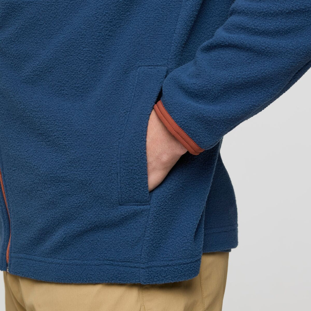 Abrazo Fleece Full-Zip Jacket - Nutmeg and Deep Sea 3