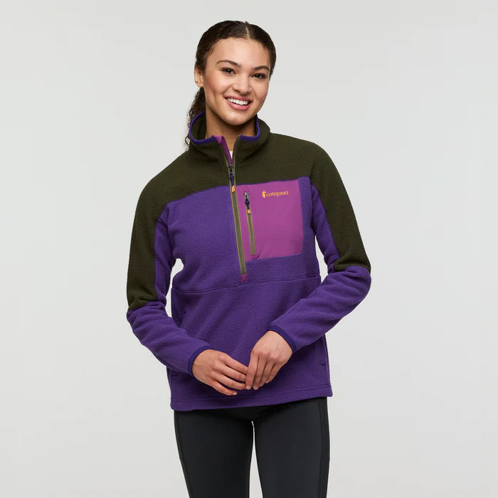 Abrazo Fleece Half-Zip Jacket - Woods and Black Violet thumbnail