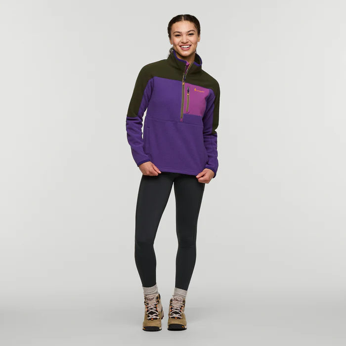 Abrazo Fleece Half-Zip Jacket - Woods and Black Violet thumbnail 1