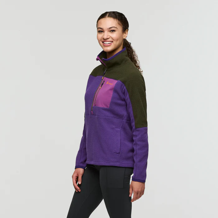 Abrazo Fleece Half-Zip Jacket - Woods and Black Violet thumbnail 2