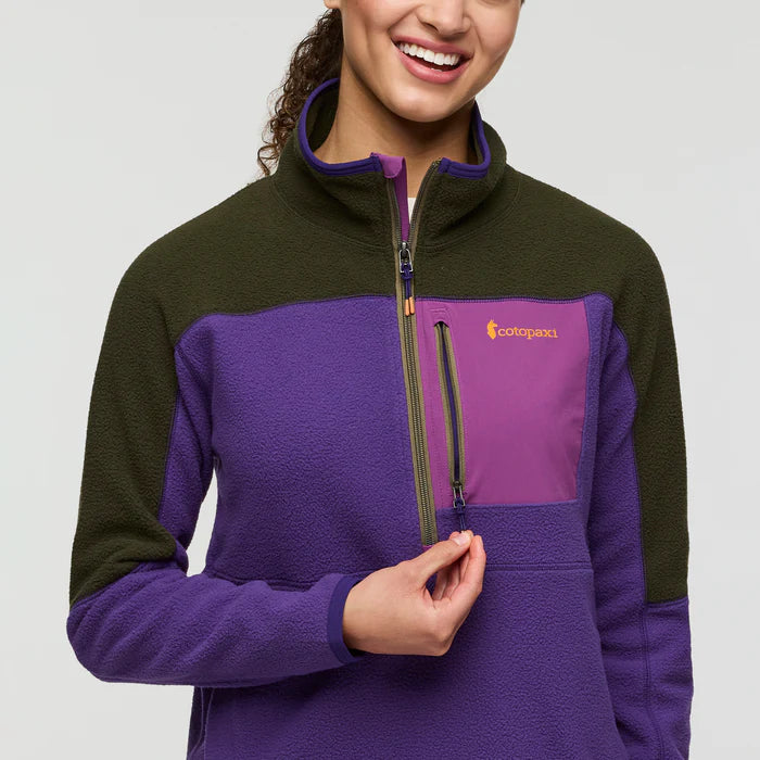 Abrazo Fleece Half-Zip Jacket - Woods and Black Violet thumbnail 4