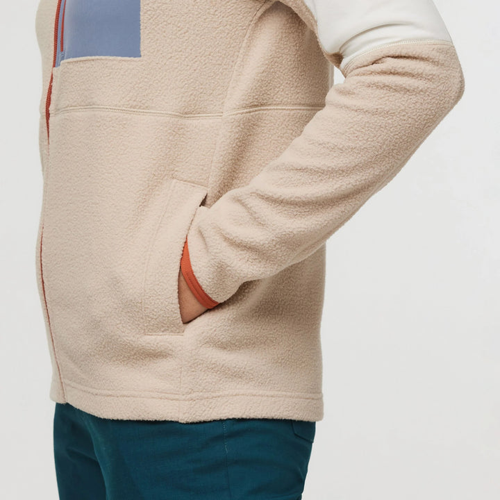 Abrazo Fleece Hooded Full-Zip Jacket Bone Oatmeal thumbnail 3