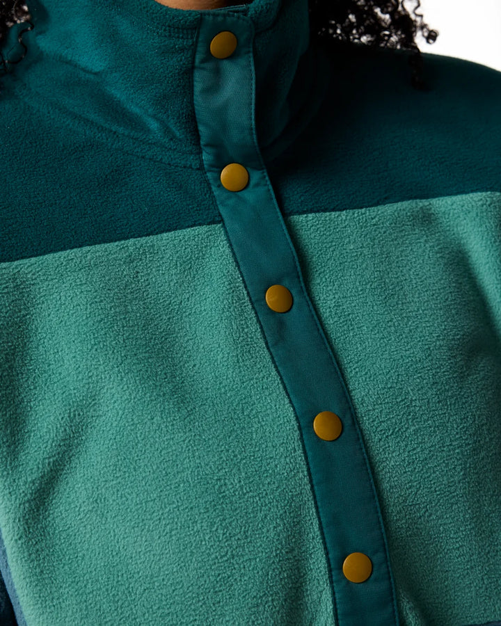 Encima Fleece Pullover - Women's - Deep Ocean and Firefly thumbnail 4