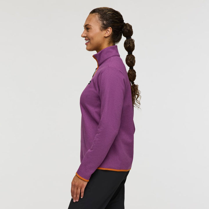 Envo Fleece Quarter-Zip Pullover - Heather Mauve thumbnail 1