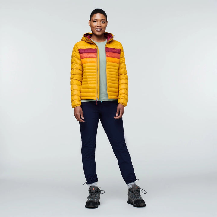 Fuego Down Hooded Jacket Amber Stripes thumbnail 2