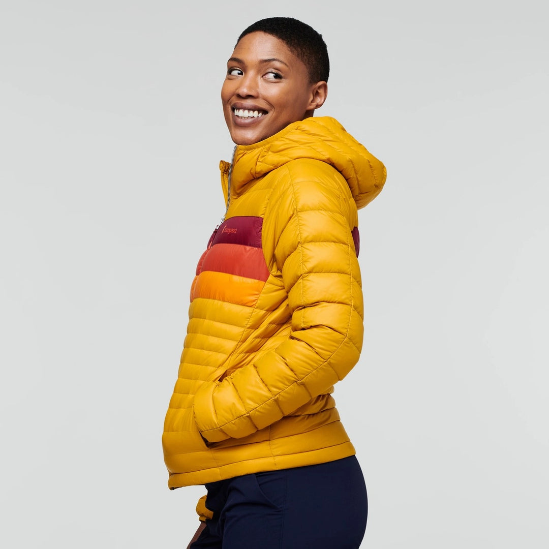 Fuego Down Hooded Jacket Amber Stripes 3