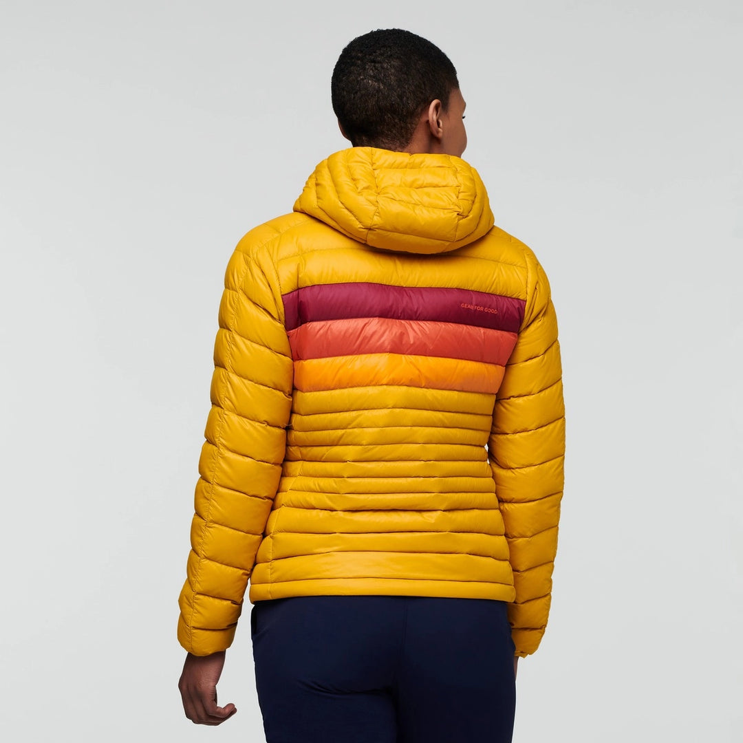 Fuego Down Hooded Jacket Amber Stripes 4