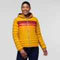 Fuego Down Hooded Jacket Amber Stripes