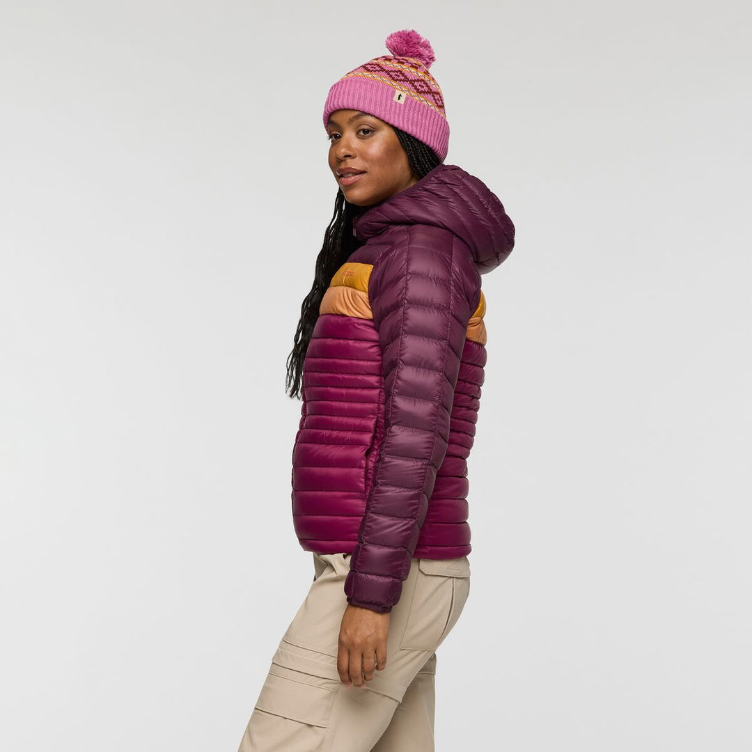 Fuego Down Hooded Jacket - Blackberry and Jam 1