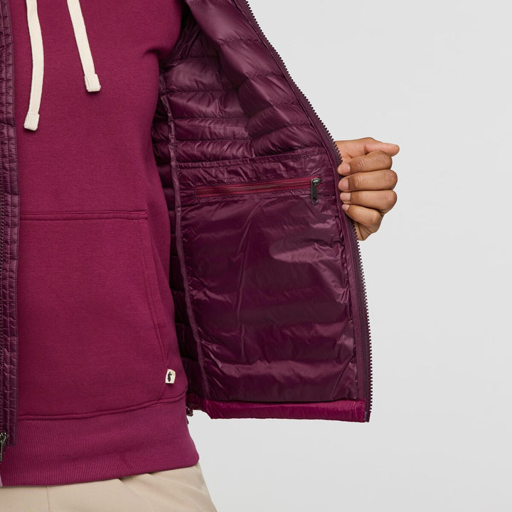 Fuego Down Hooded Jacket - Blackberry and Jam thumbnail 4
