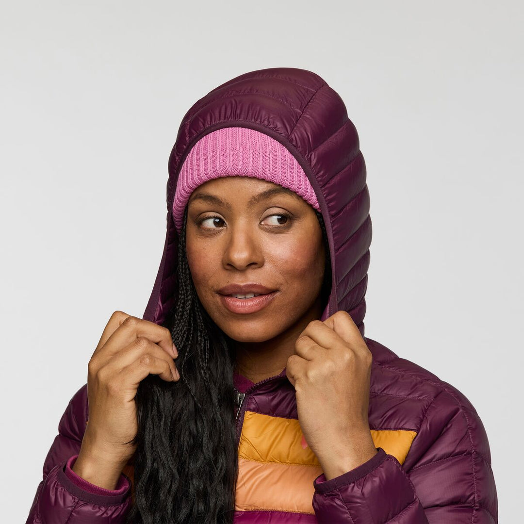 Fuego Down Hooded Jacket - Blackberry and Jam 5