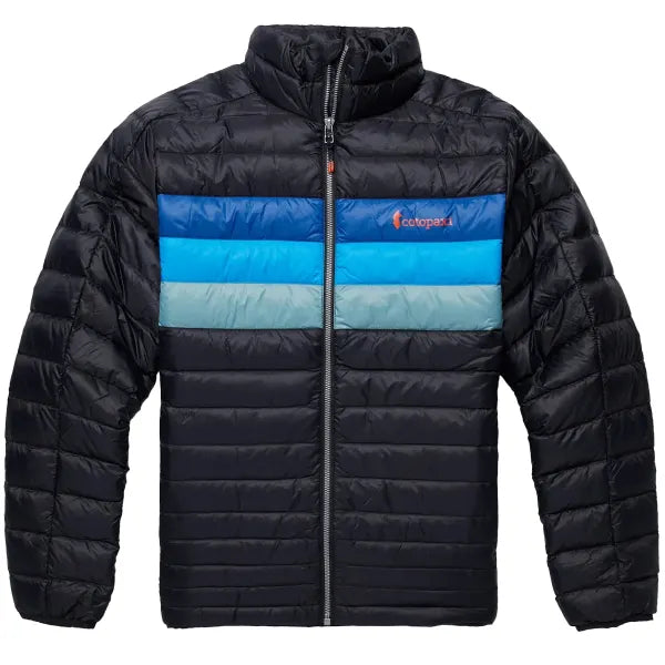 Fuego Down Jacket Black & Pacific Stripes 2