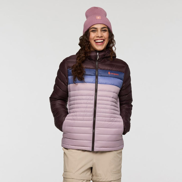 Fuego Down Hooded Jacket - Coffee and Quartz thumbnail