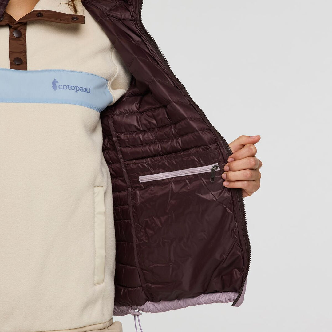 Fuego Down Hooded Jacket - Coffee and Quartz 3