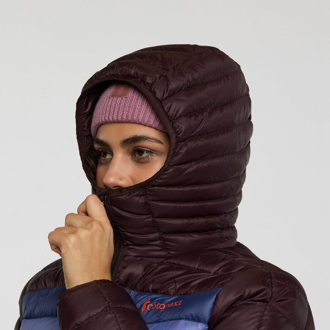 Fuego Down Hooded Jacket - Coffee and Quartz 6