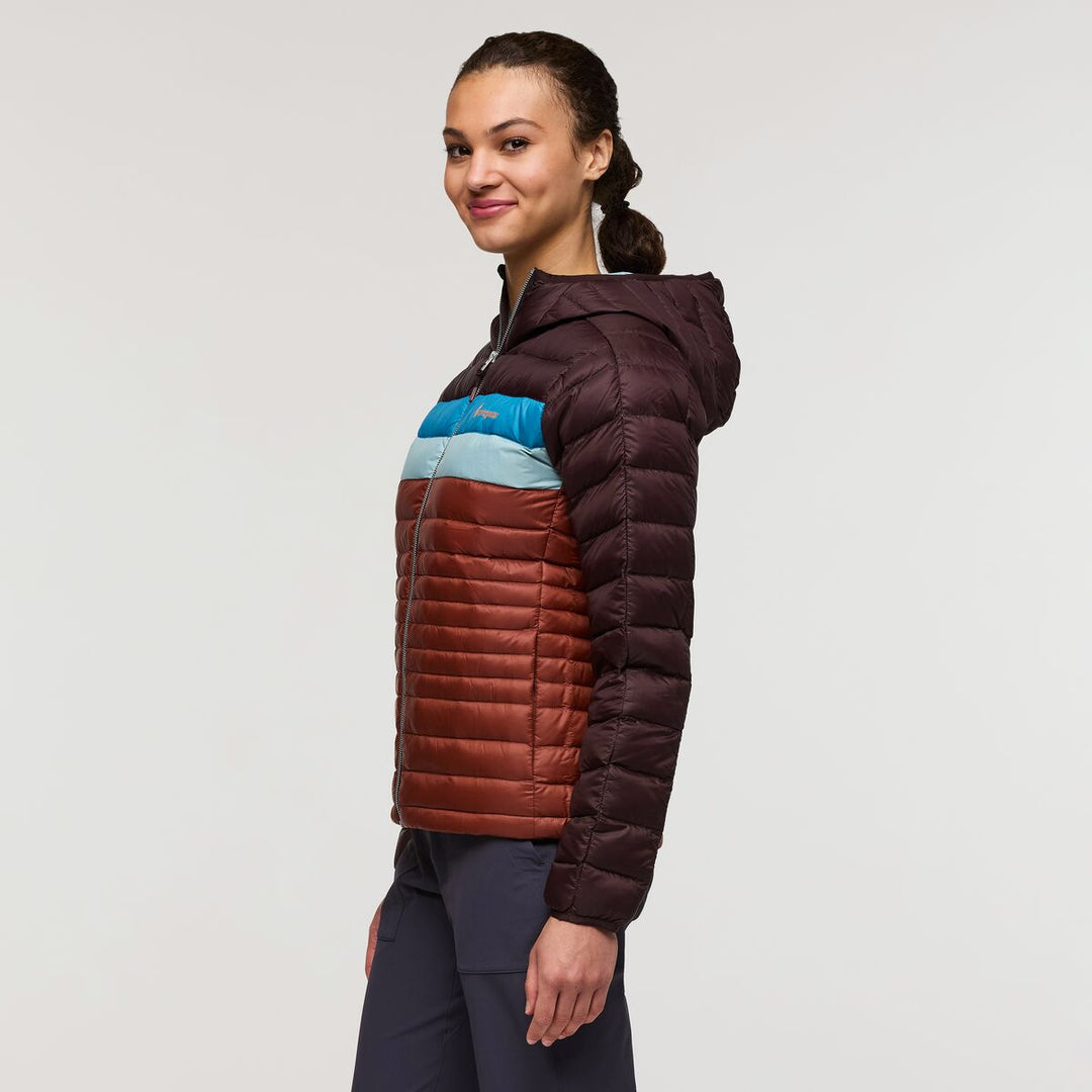 Fuego Down Hooded Jacket - Coffee and Rusty 1