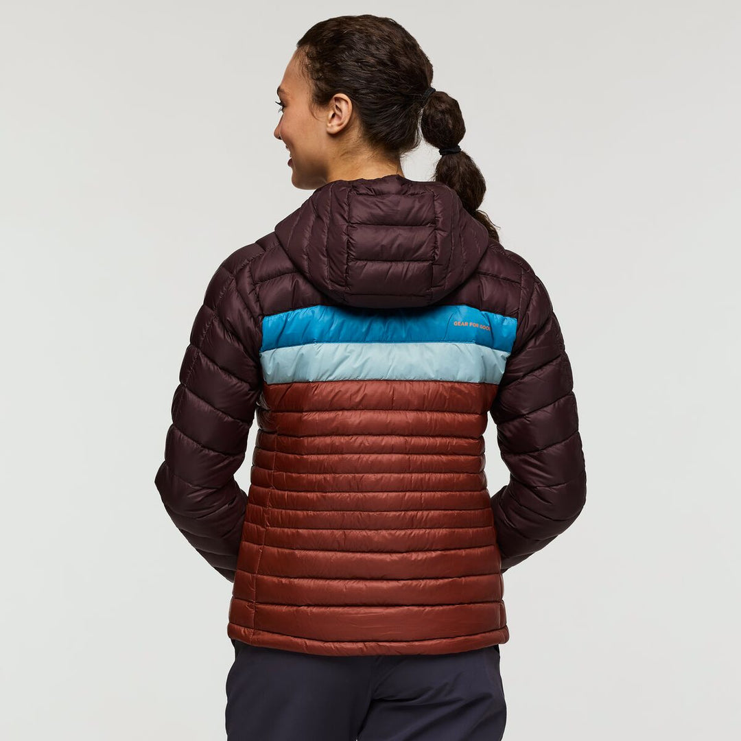 Fuego Down Hooded Jacket - Coffee and Rusty 2