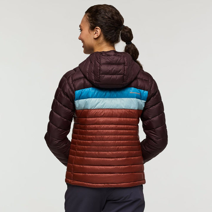 Fuego Down Hooded Jacket - Coffee and Rusty thumbnail 2