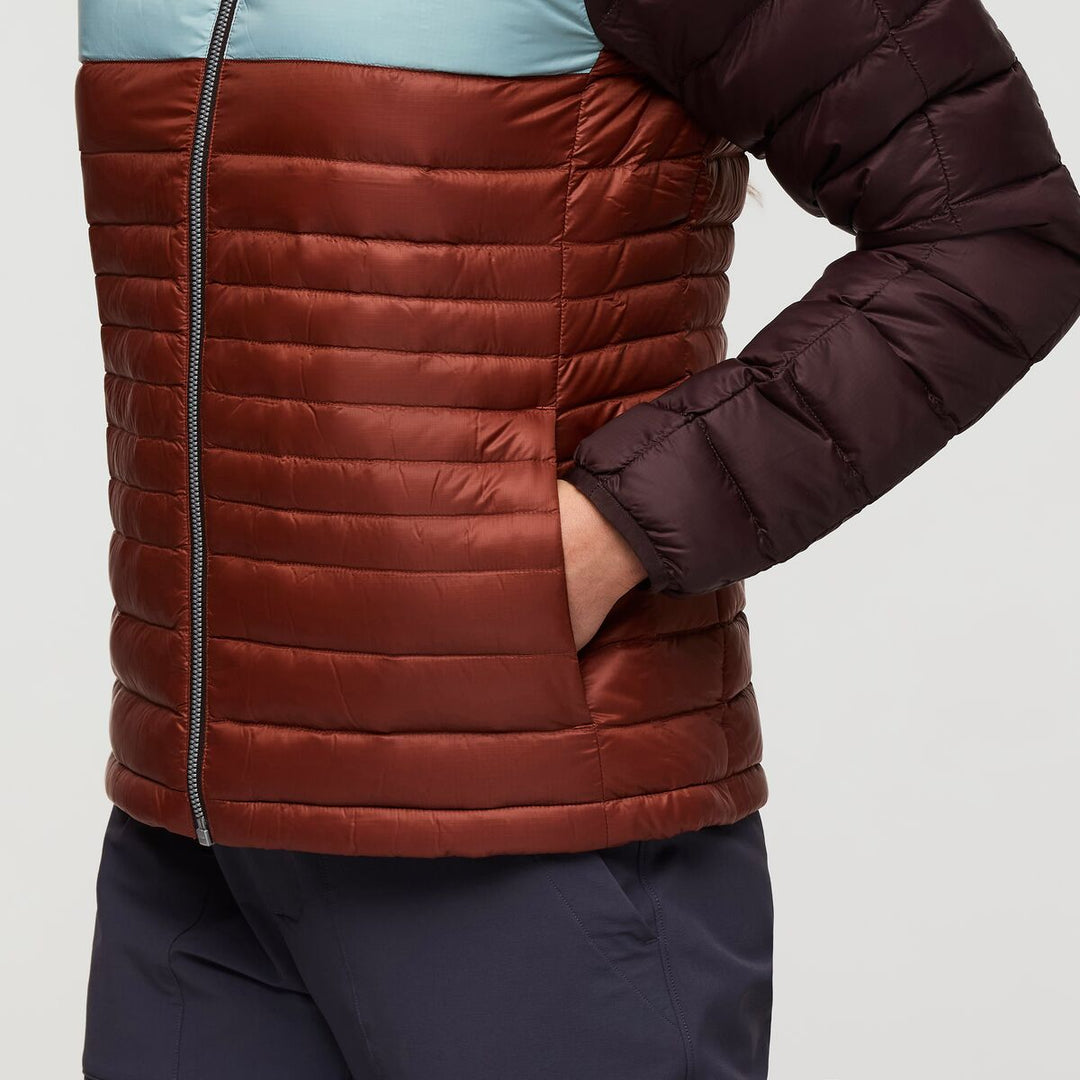 Fuego Down Hooded Jacket - Coffee and Rusty 4