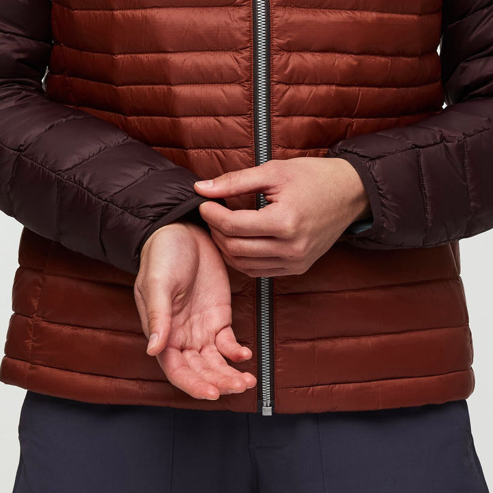 Fuego Down Hooded Jacket - Coffee and Rusty thumbnail 5