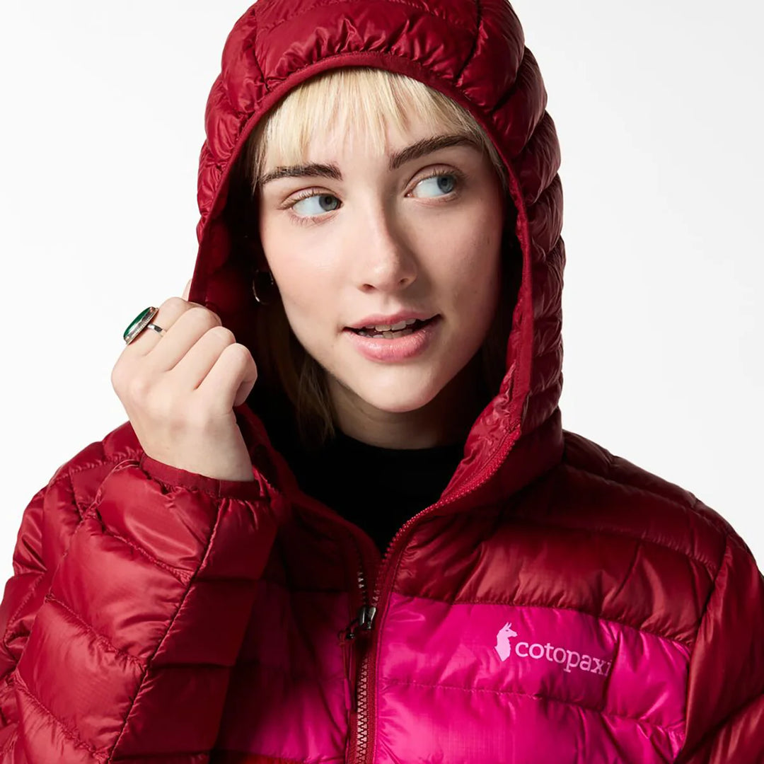 Fuego Down Hooded Jacket - Women's - Crimson and Spicy 5