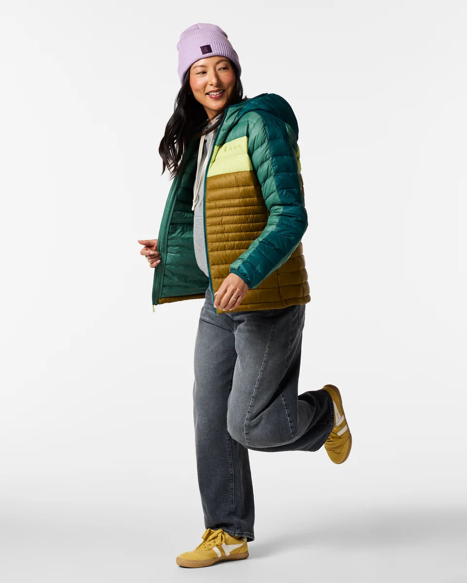 Fuego Down Hooded Jacket - Women's - Deep Ocean Block 7