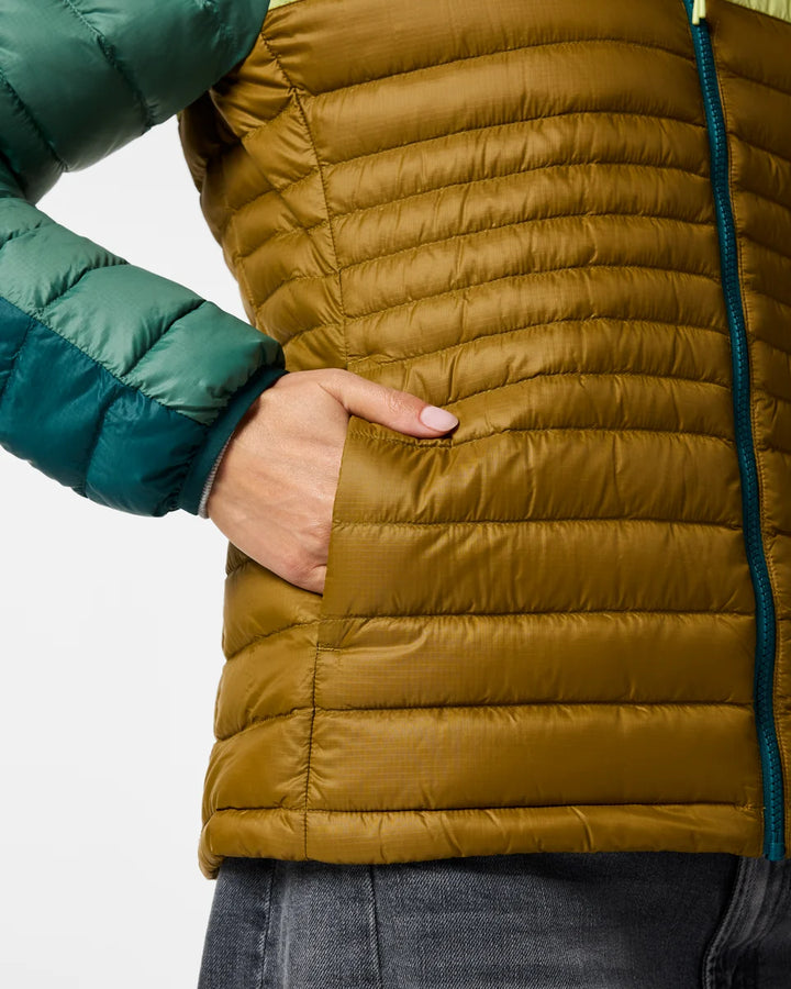 Fuego Down Hooded Jacket - Women's - Deep Ocean Block thumbnail 2