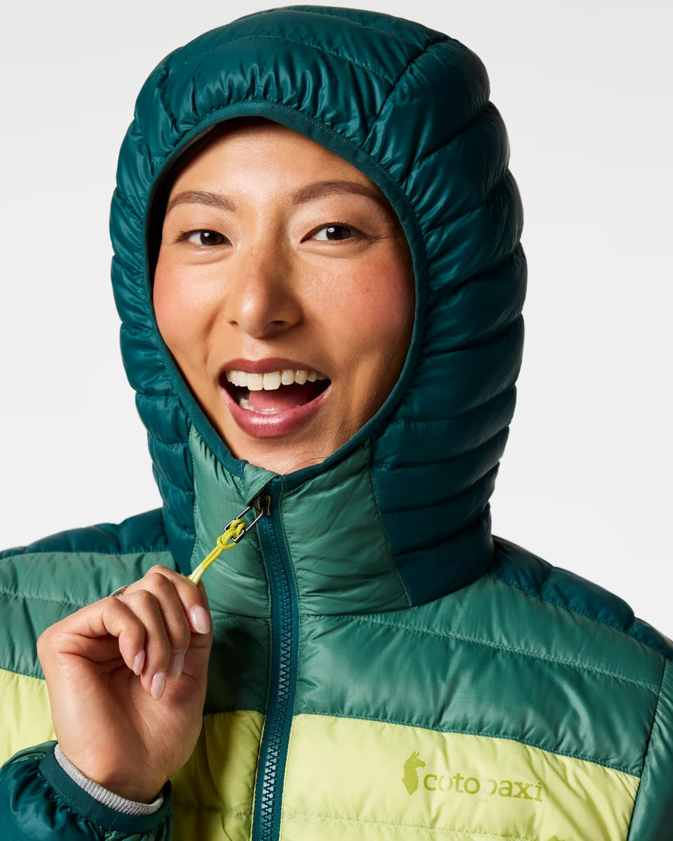 Fuego Down Hooded Jacket - Women's - Deep Ocean Block 5