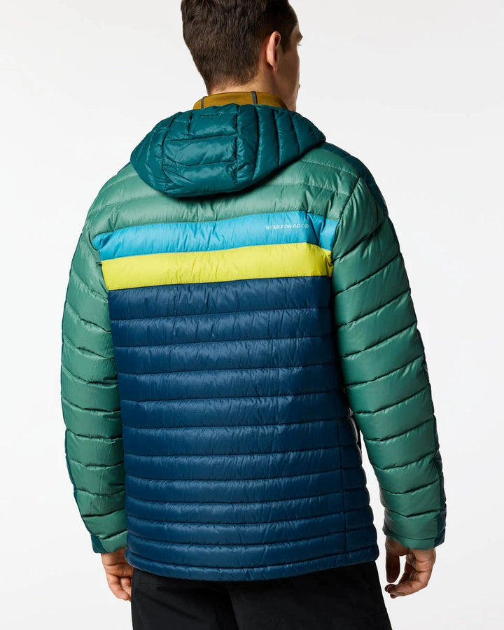Fuego Down Hooded Jacket - Men's - Deep Ocean Block thumbnail 1