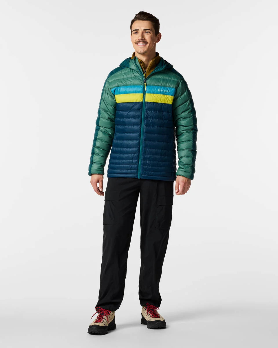 Fuego Down Hooded Jacket - Men's - Deep Ocean Block 2