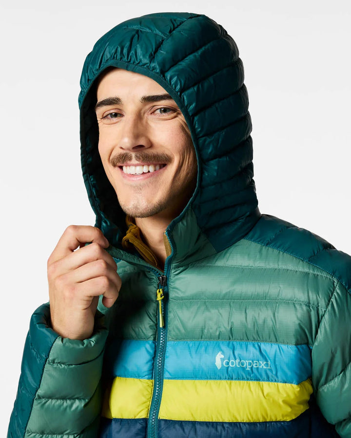 Fuego Down Hooded Jacket - Men's - Deep Ocean Block thumbnail 3