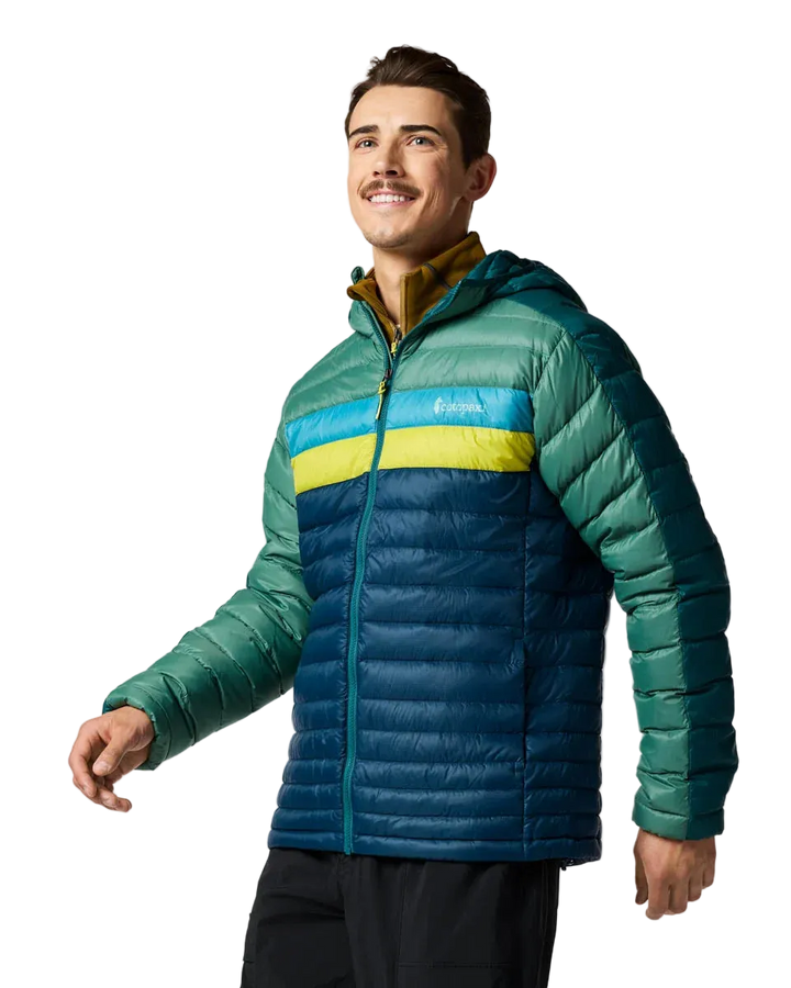 Fuego Down Hooded Jacket - Men's - Deep Ocean Block thumbnail