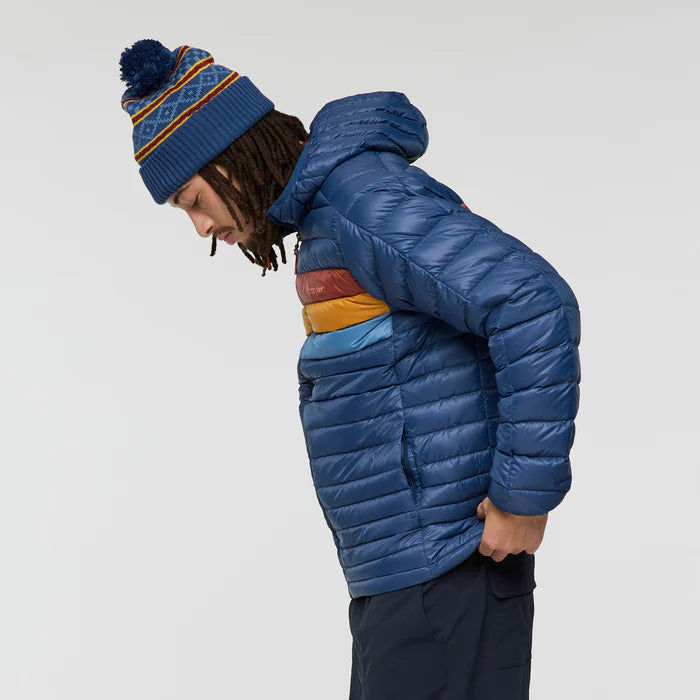 Fuego Down Hooded Jacket - Deep Sea Stripes thumbnail 3