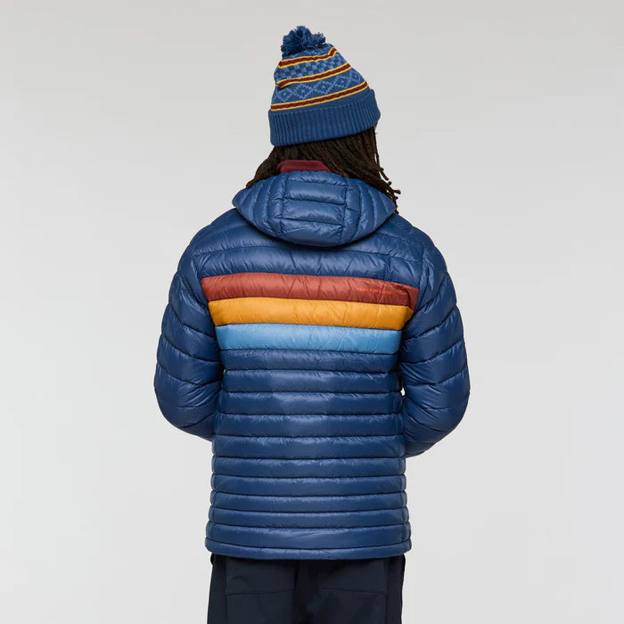 Fuego Down Hooded Jacket - Deep Sea Stripes thumbnail 1