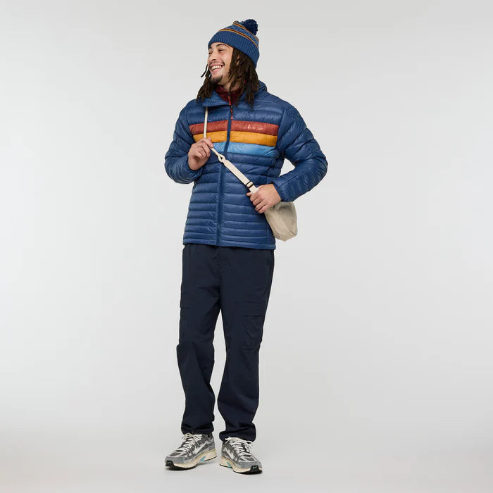 Fuego Down Hooded Jacket - Deep Sea Stripes thumbnail 2